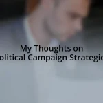 My Thoughts on Political Campaign Strategies