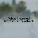 What I learned from voter feedback