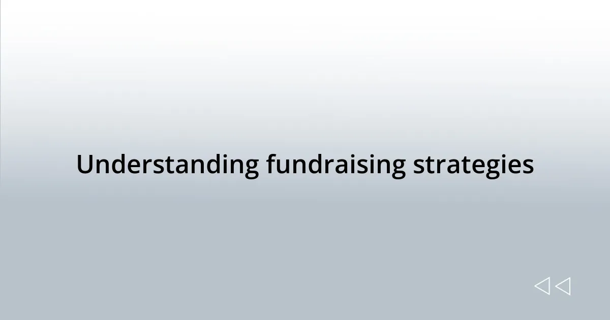 Understanding fundraising strategies